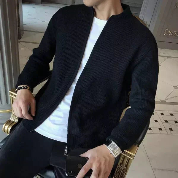 Sinplo Classic Sweater with Zipper
