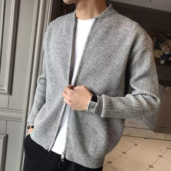 Sinplo Classic Sweater with Zipper