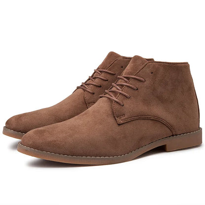 Sinplo Button-Up Cardigan British Suede Boot