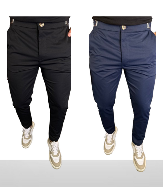 Monaco Slim Tailored Trousers with Side Adjustment – Buy 1, Get 2
