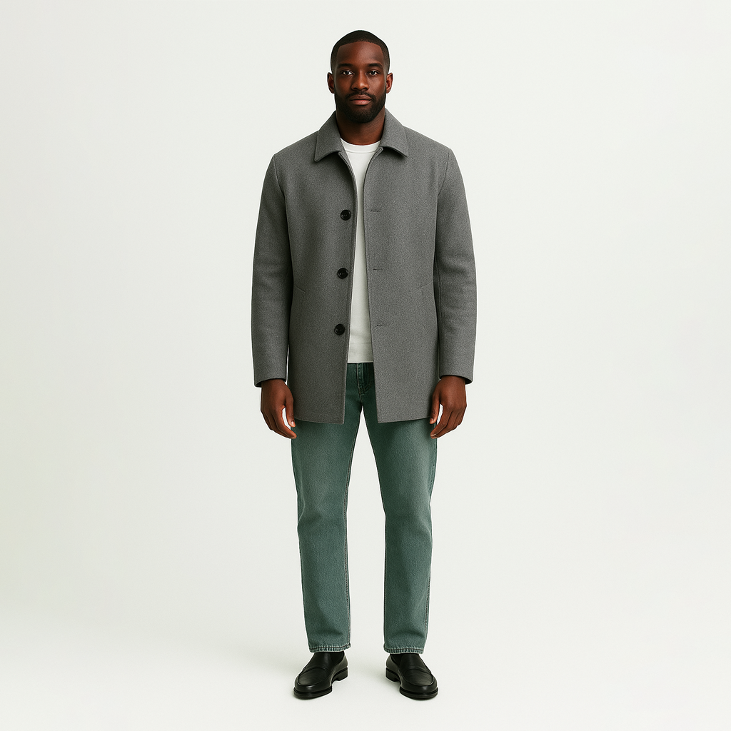 Sinplo Denmark Short Wool Overcoat