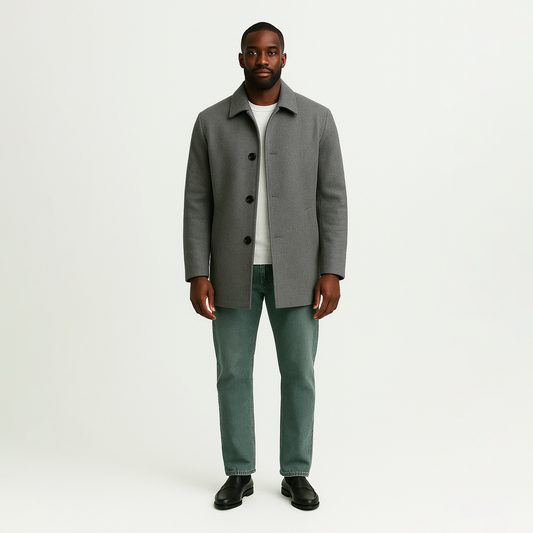 Sinplo Denmark Short Wool Overcoat