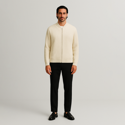 Sinplo Classic Sweater with Zipper