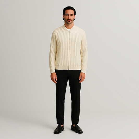 Sinplo Classic Sweater with Zipper